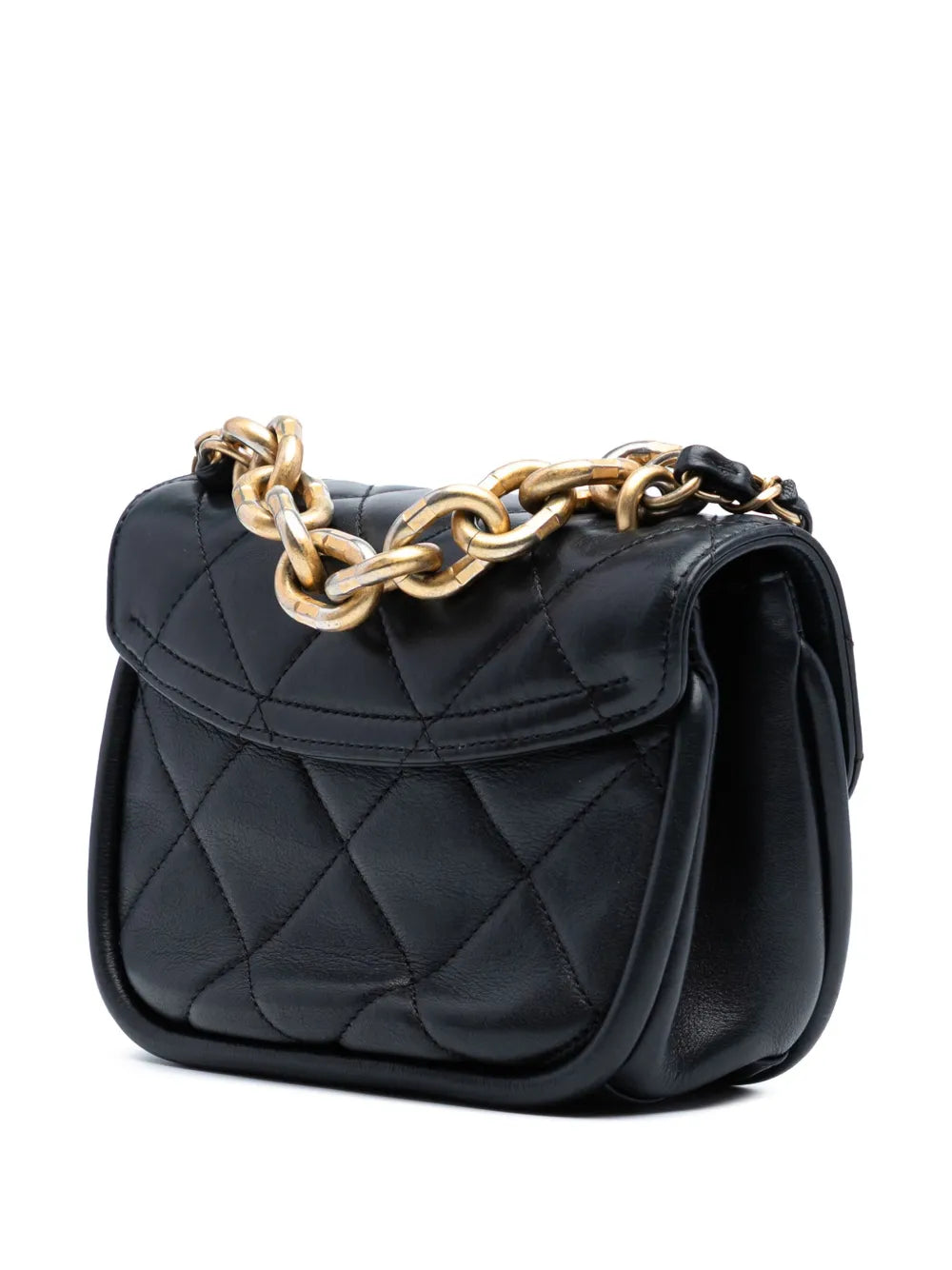 Pre-OwnedCHANEL Pre-Owned2021-2025 Mini Quilted Lambskin Chain Top Handle Flap satchel