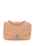 Pre-OwnedCHANEL Pre-Owned2017-2018 Small Chevron Caviar Data Center Envelope Flap crossbody bag
