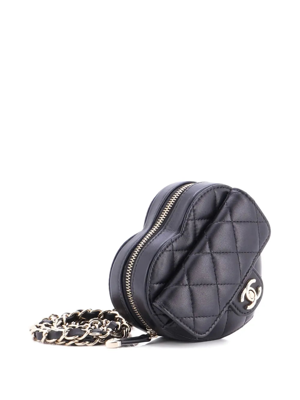 Pre-OwnedCHANEL Pre-OwnedCC in Love Heart Quilted Lambskin belt bag