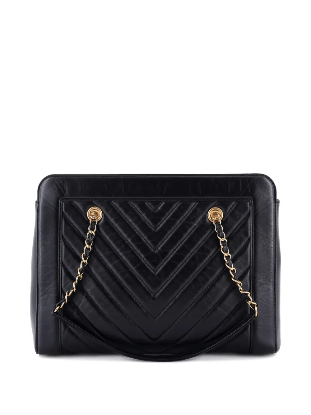 Pre-OwnedCHANEL Pre-OwnedCC Chain Shopping Chevron Calfskin Medium tote bag