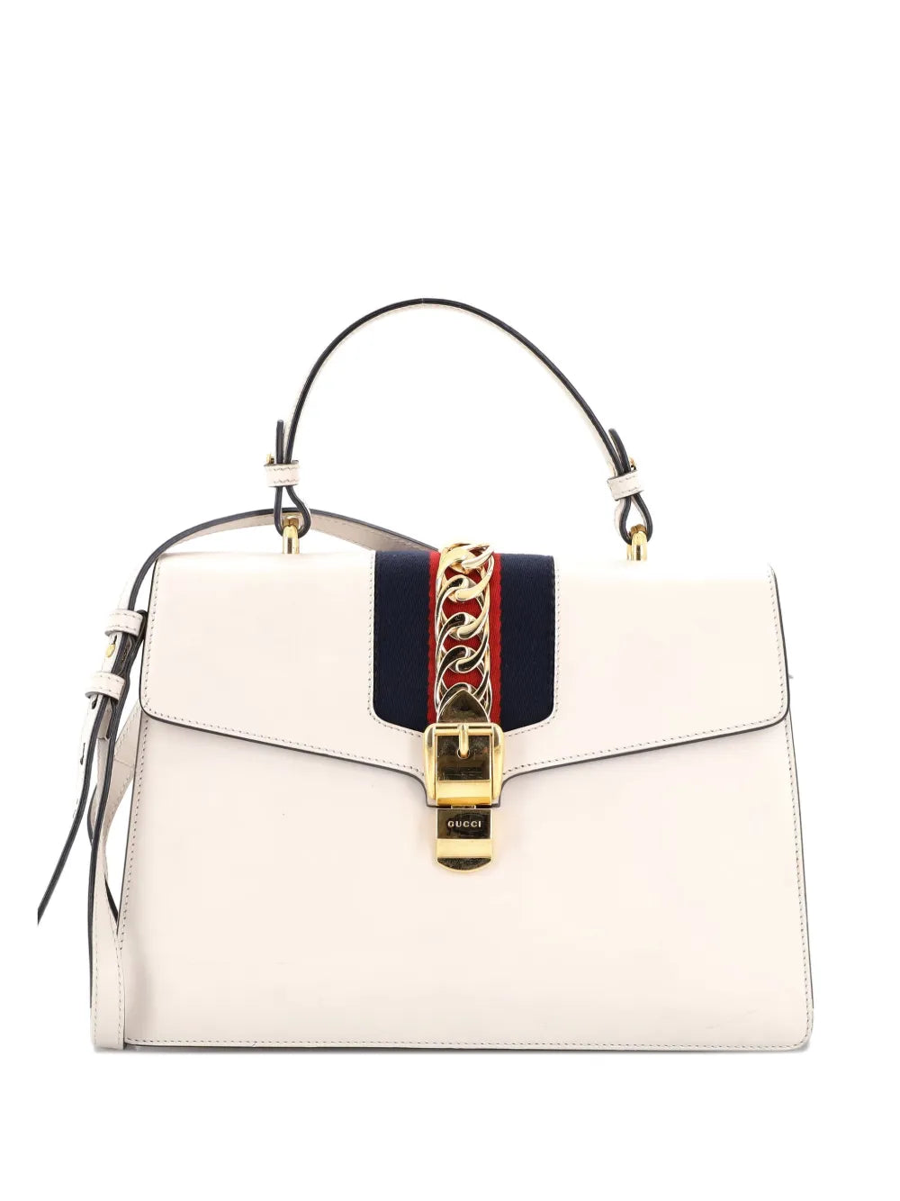 Pre-OwnedGucci Pre-OwnedSylvie Top Handle Bag Leather Medium satchel