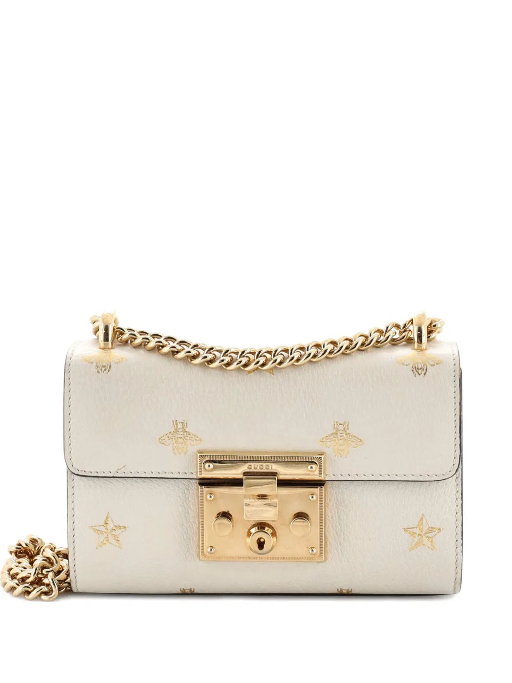 Pre-OwnedGucci Pre-OwnedPadlock Printed Leather Small shoulder bag