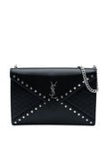Pre-OwnedSaint Laurent Pre-Owned2021 Quilted Lambskin Studded Monogram Gaby shoulder bag