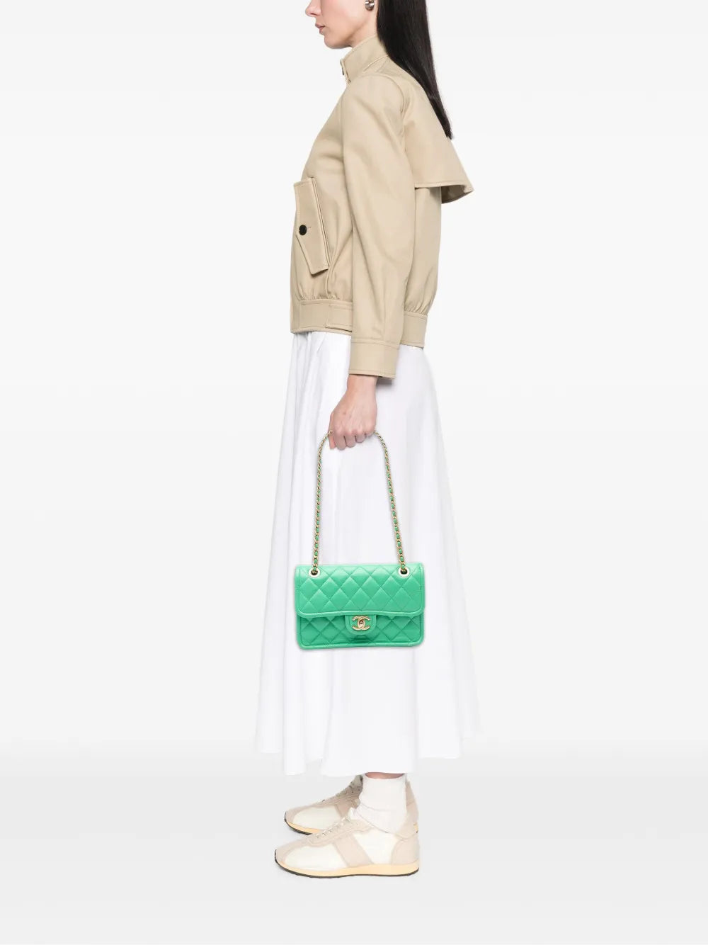 Pre-OwnedCHANEL Pre-Owned2021 Medium Quilted Caviar Sweet Flap shoulder bag