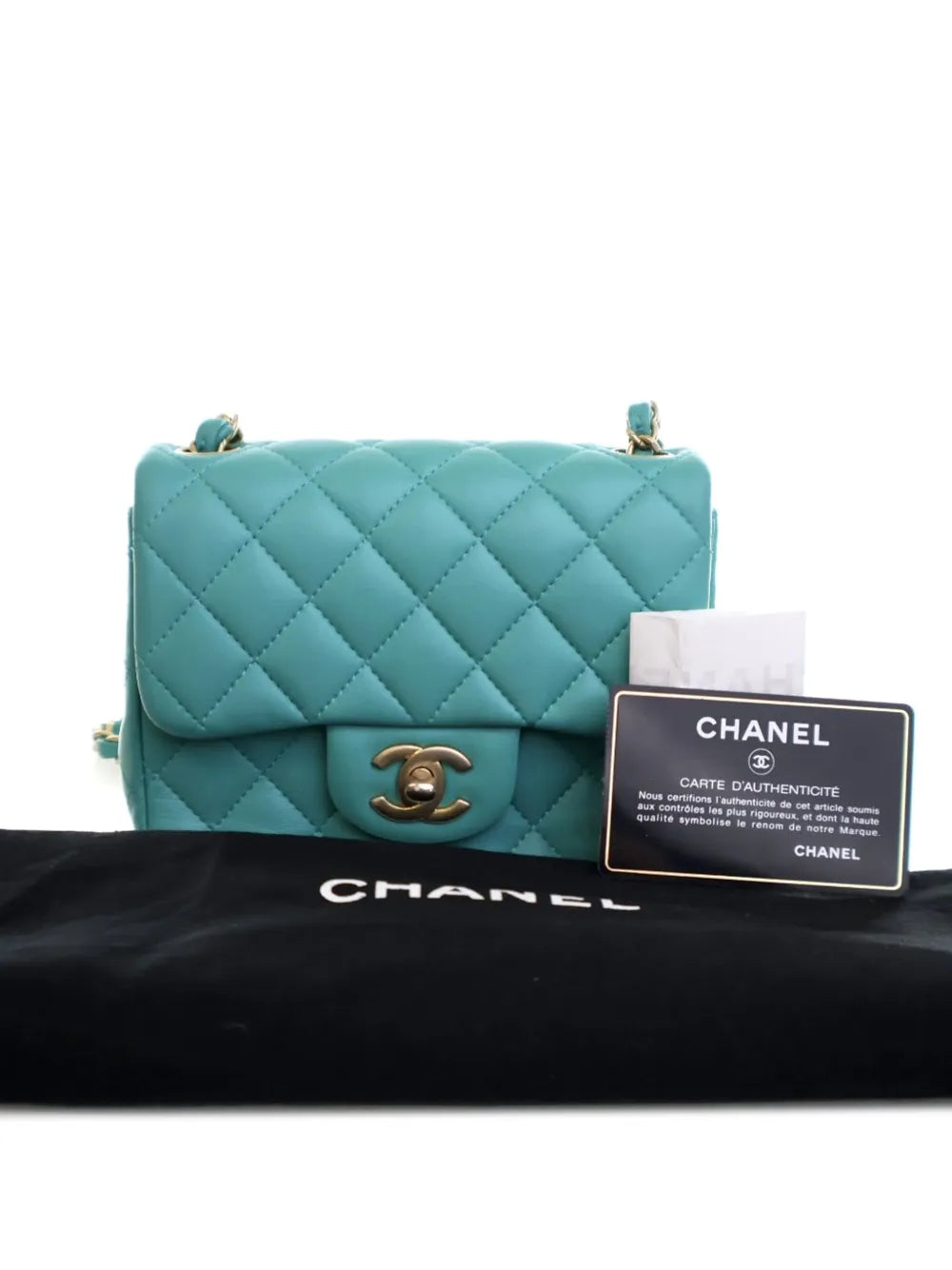 Pre-OwnedCHANEL Pre-Owned2019 Mini Square Classic Lambskin Single Flap crossbody bag