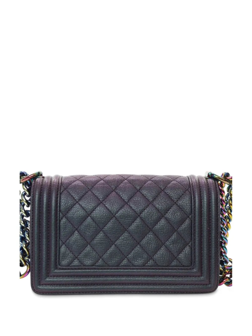 Pre-OwnedCHANEL Pre-Owned2015-2016 Small Quilted Iridescent Goatskin Boy Flap crossbody bag