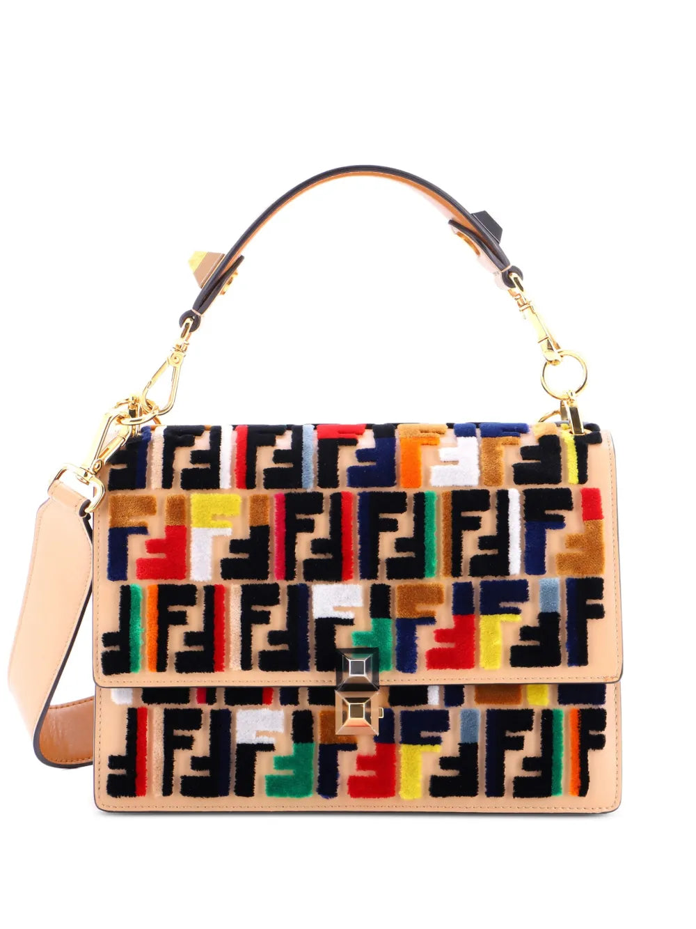 Pre-OwnedFendi Pre-OwnedKan I Bag Zucca Velvet Medium shoulder bag