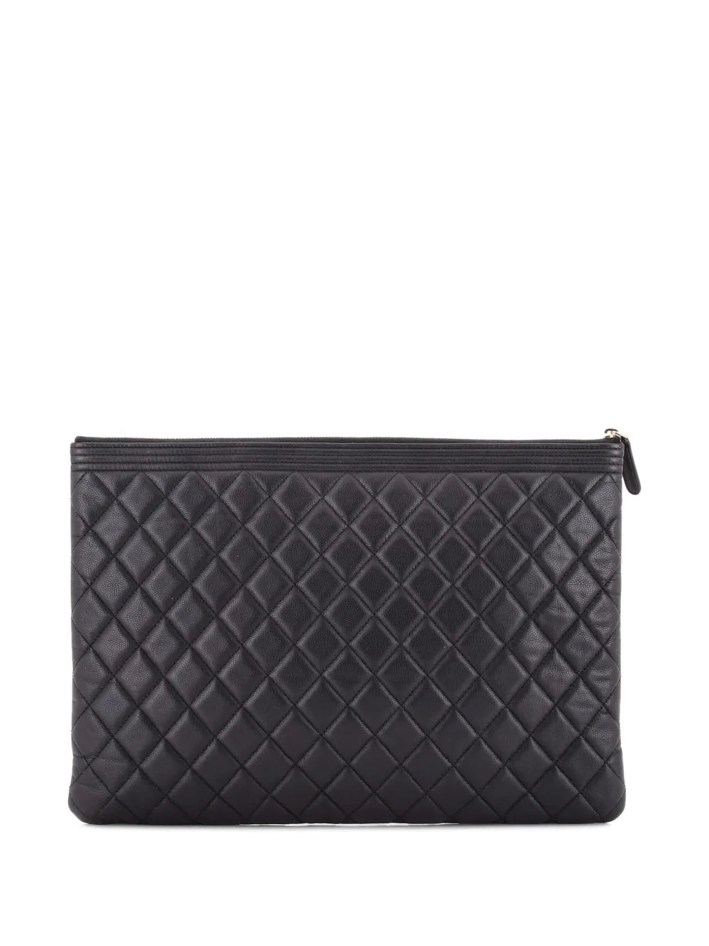Pre-OwnedCHANEL Pre-OwnedBoy O Case Quilted Caviar Large clutch bag