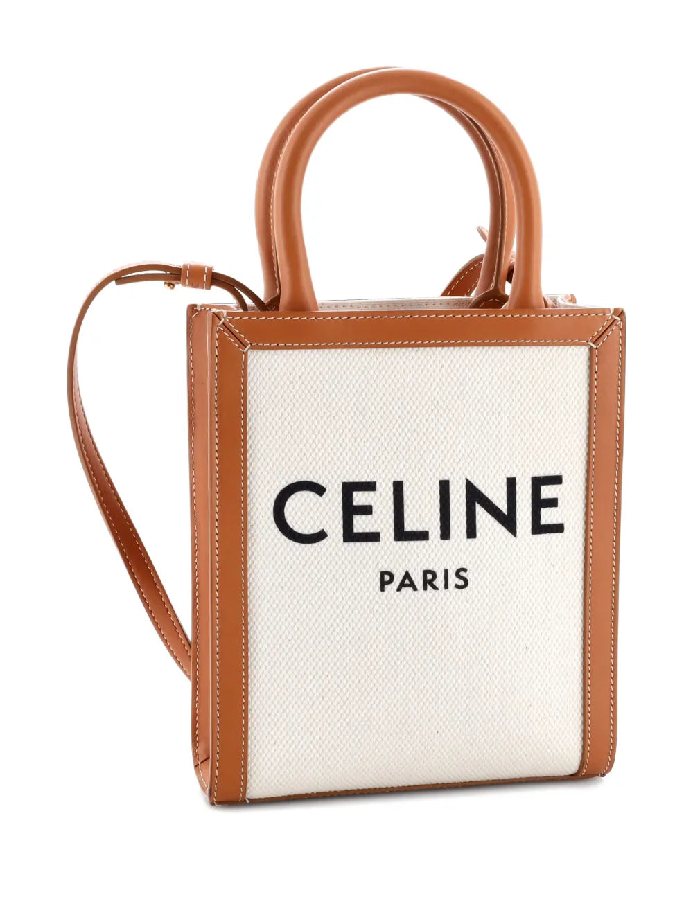 Pre-OwnedCeline Pre-OwnedVertical Cabas Canvas with Leather Mini tote bag