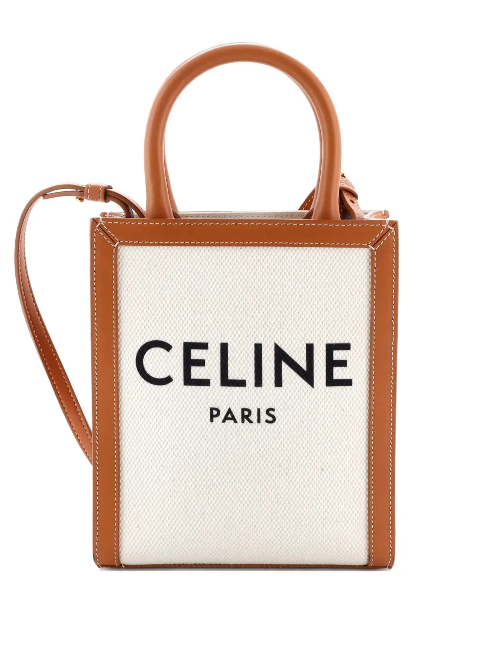 Pre-OwnedCeline Pre-OwnedVertical Cabas Canvas with Leather Mini tote bag