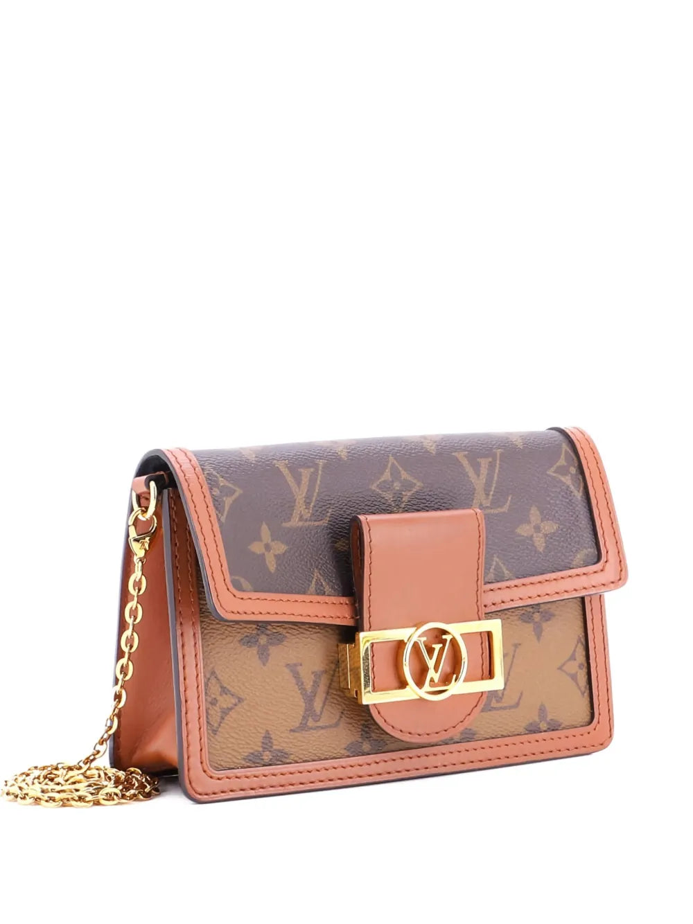 Pre-OwnedLouis Vuitton Pre-OwnedDauphine Chain Wallet Reverse Monogram Canvas clutch bag