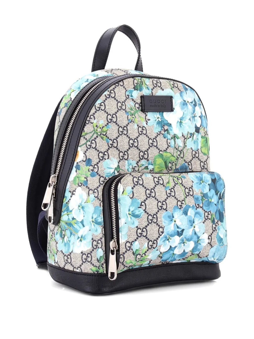 Pre-OwnedGucci Pre-OwnedZip Pocket Blooms Print GG Coated Canvas Small backpack