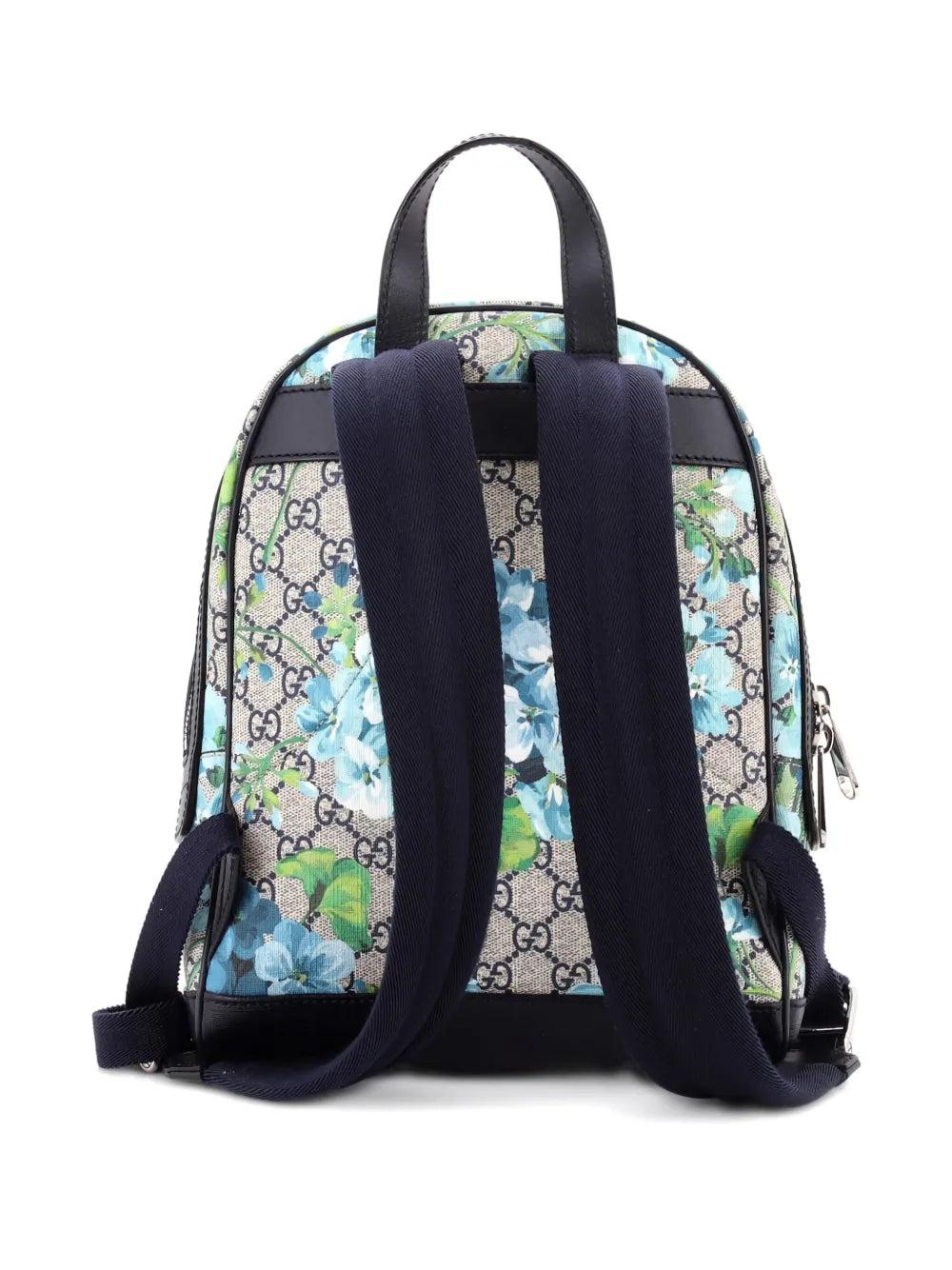 Pre-OwnedGucci Pre-OwnedZip Pocket Blooms Print GG Coated Canvas Small backpack