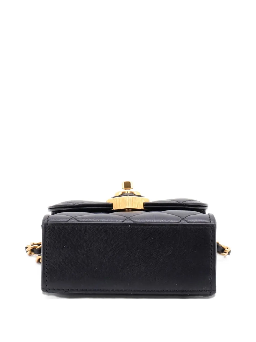 Pre-OwnedCHANEL Pre-OwnedCoco Love CC Heart Clutch with Chain Quilted Lambskin Mini crossbody bag