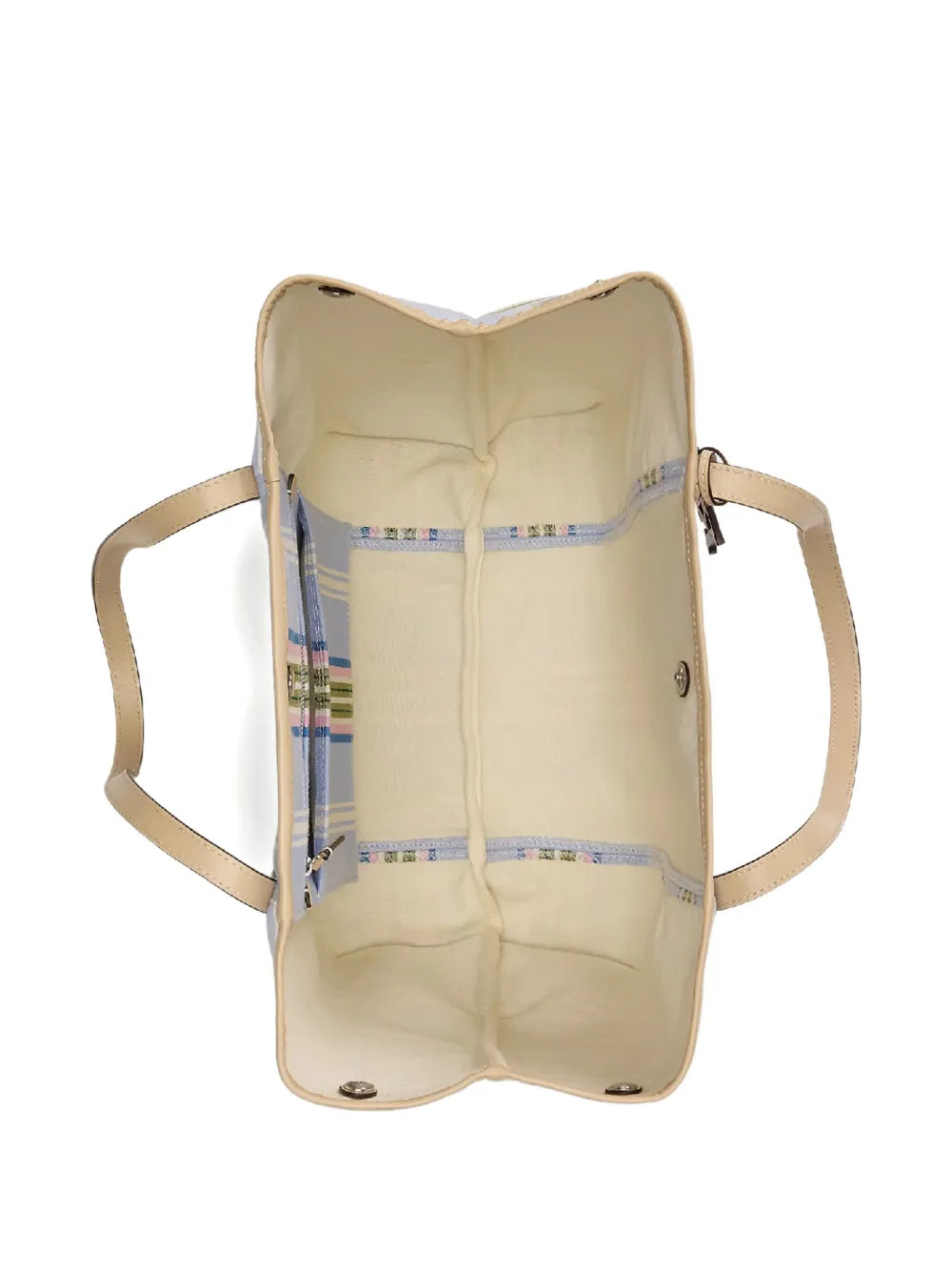 Lauren Ralph Laurenstriped-pattern logo-charm tote bag