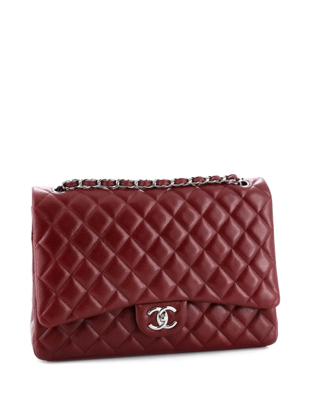 Pre-OwnedCHANEL Pre-OwnedClassic Double Flap Bag Quilted Caviar Maxi shoulder bag