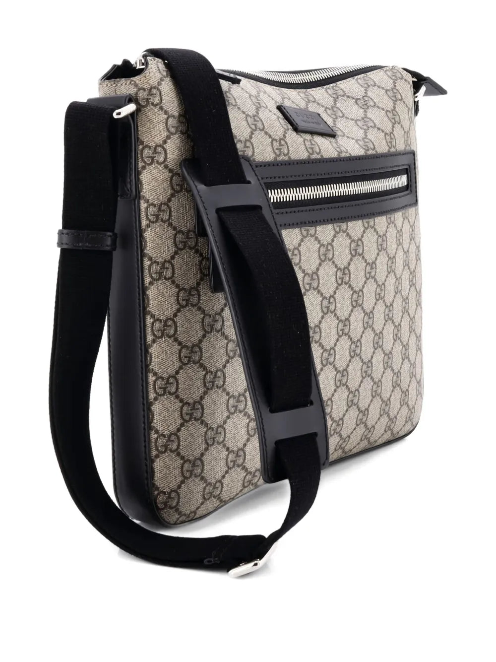 Pre-OwnedGucci Pre-OwnedFront Zip Messenger GG Coated Canvas Medium crossbody bag