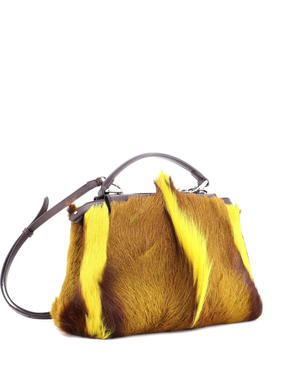 Pre-OwnedFendi Pre-OwnedPeekaboo Bag Gazelle Hair Mini satchel