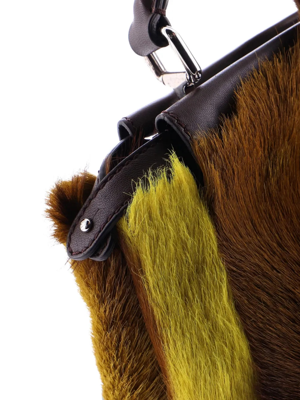 Pre-OwnedFendi Pre-OwnedPeekaboo Bag Gazelle Hair Mini satchel