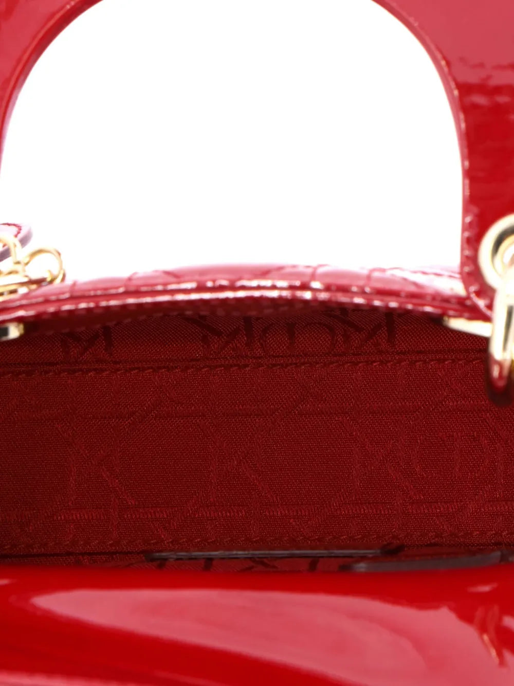 Pre-OwnedChristian Dior Pre-OwnedLady Dior Chain Bag Cannage Quilt Patent Mini satchel