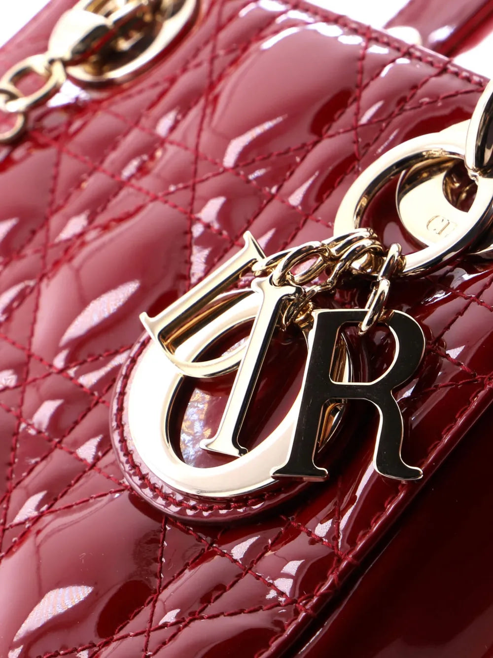 Pre-OwnedChristian Dior Pre-OwnedLady Dior Chain Bag Cannage Quilt Patent Mini satchel