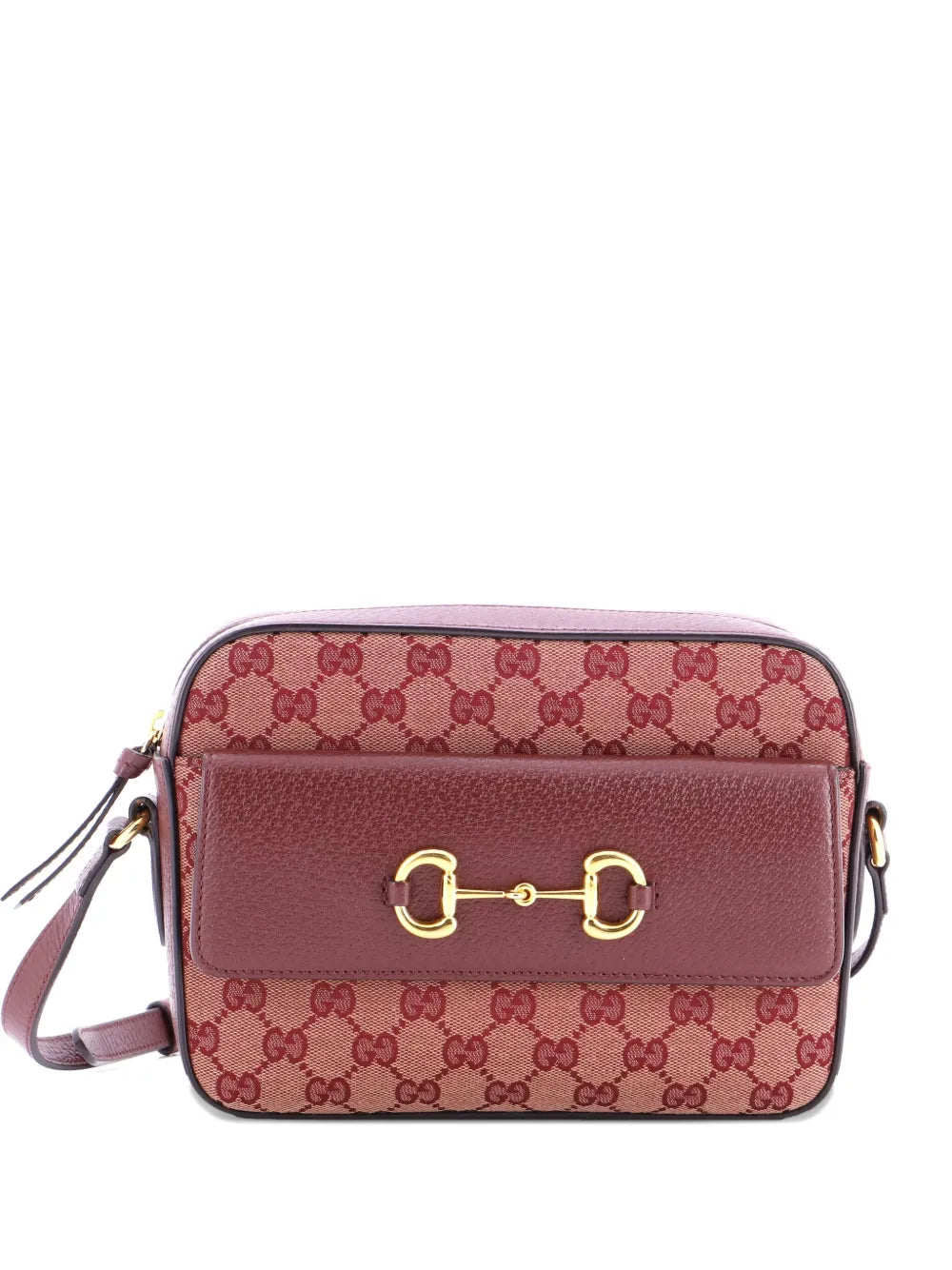 Pre-OwnedGucci Pre-OwnedHorsebit 1955 Flap Pocket Camera Bag GG Canvas and Leather Small crossbody bag