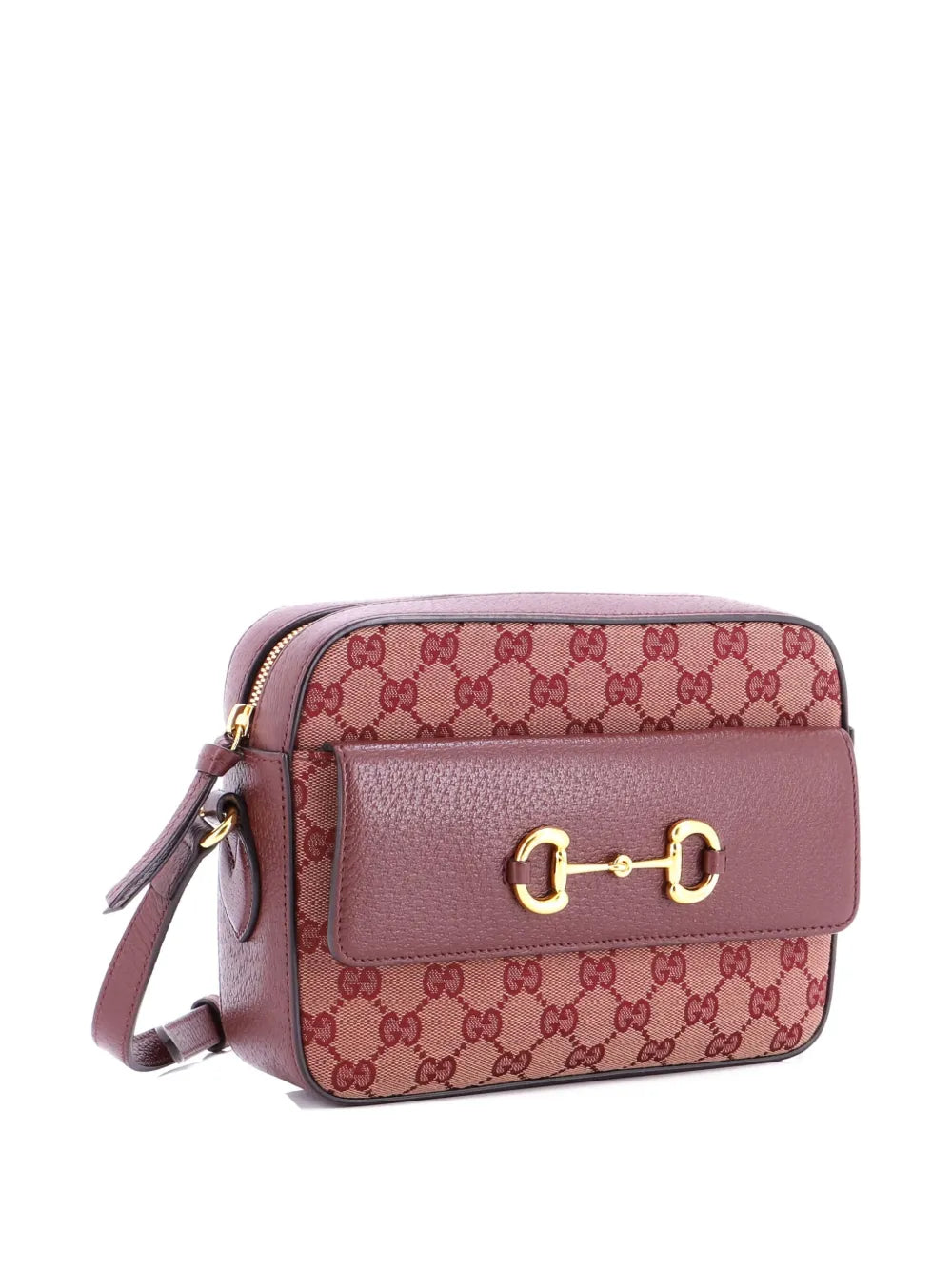 Pre-OwnedGucci Pre-OwnedHorsebit 1955 Flap Pocket Camera Bag GG Canvas and Leather Small crossbody bag