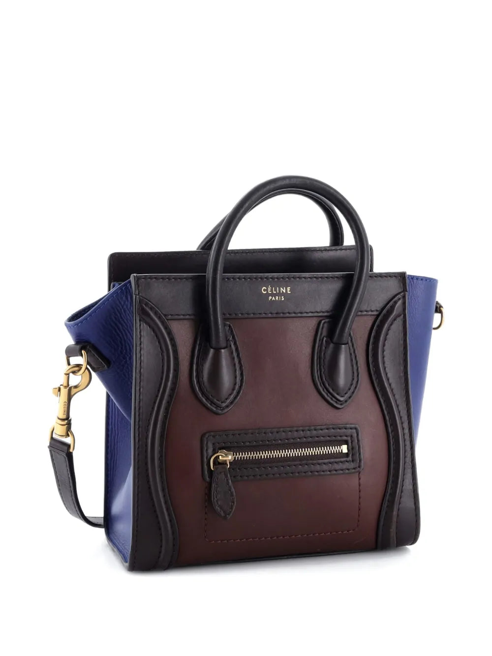 Pre-OwnedCeline Pre-OwnedTricolor Luggage Bag Leather Nano crossbody bag