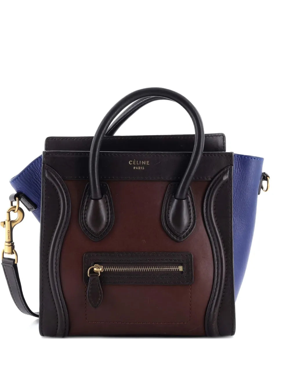 Pre-OwnedCeline Pre-OwnedTricolor Luggage Bag Leather Nano crossbody bag