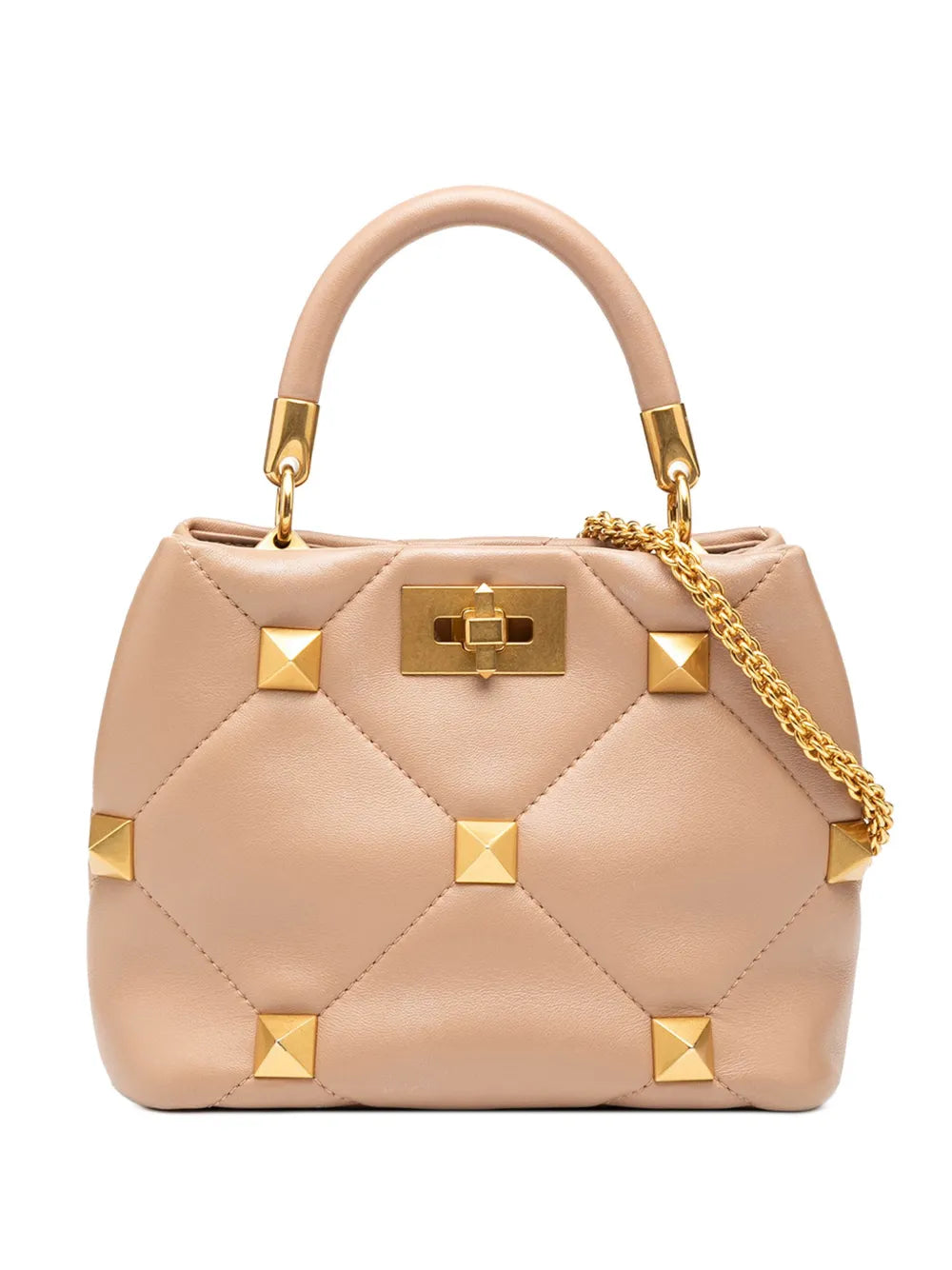 Pre-OwnedValentino Garavani Pre-Owned2018-2025 Small Nappa Roman Stud The Handle Bag satchel