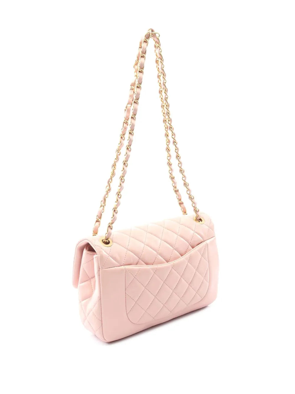 Pre-OwnedCHANEL Pre-Owned2021-2025 CC Quilted Lambskin Front Pocket Single Flap shoulder bag