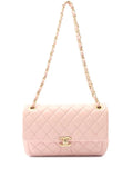 Pre-OwnedCHANEL Pre-Owned2021-2025 CC Quilted Lambskin Front Pocket Single Flap shoulder bag