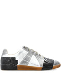 Maison Margiela Weathering-Effect Panelled Lace-Up Sneakers