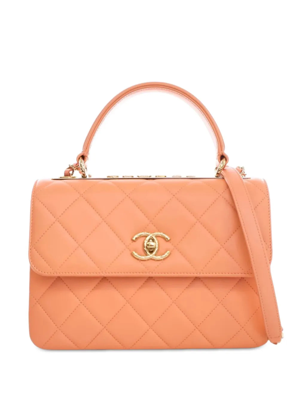 Pre-OwnedCHANEL Pre-Owned2021-2025 Small Lambskin Trendy CC Top Handle Bag satchel