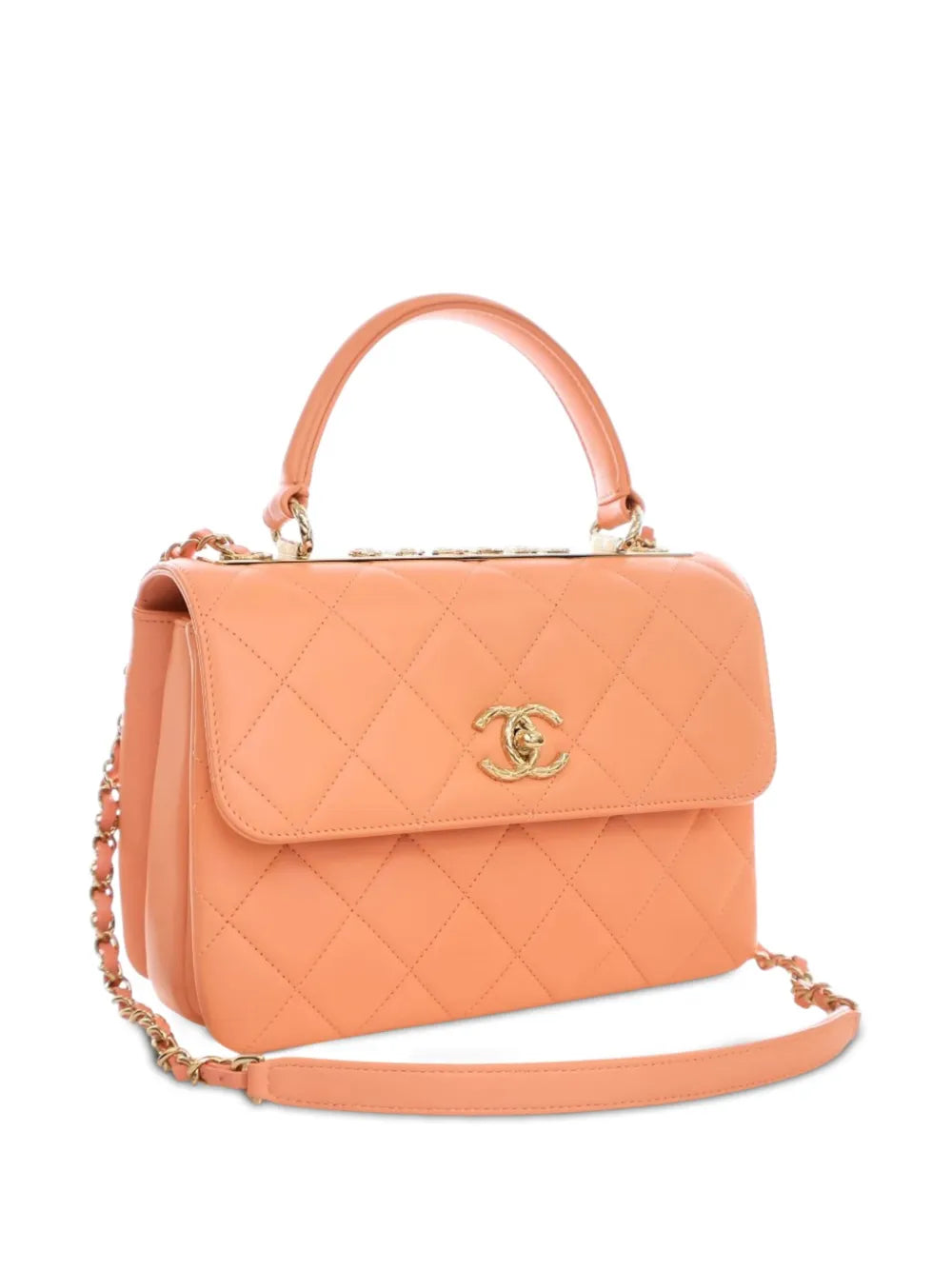 Pre-OwnedCHANEL Pre-Owned2021-2025 Small Lambskin Trendy CC Top Handle Bag satchel