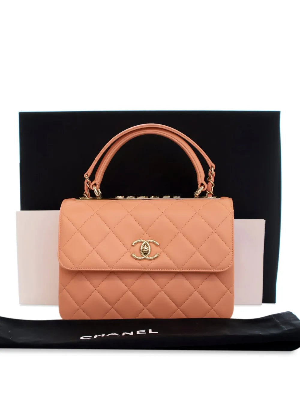 Pre-OwnedCHANEL Pre-Owned2021-2025 Small Lambskin Trendy CC Top Handle Bag satchel