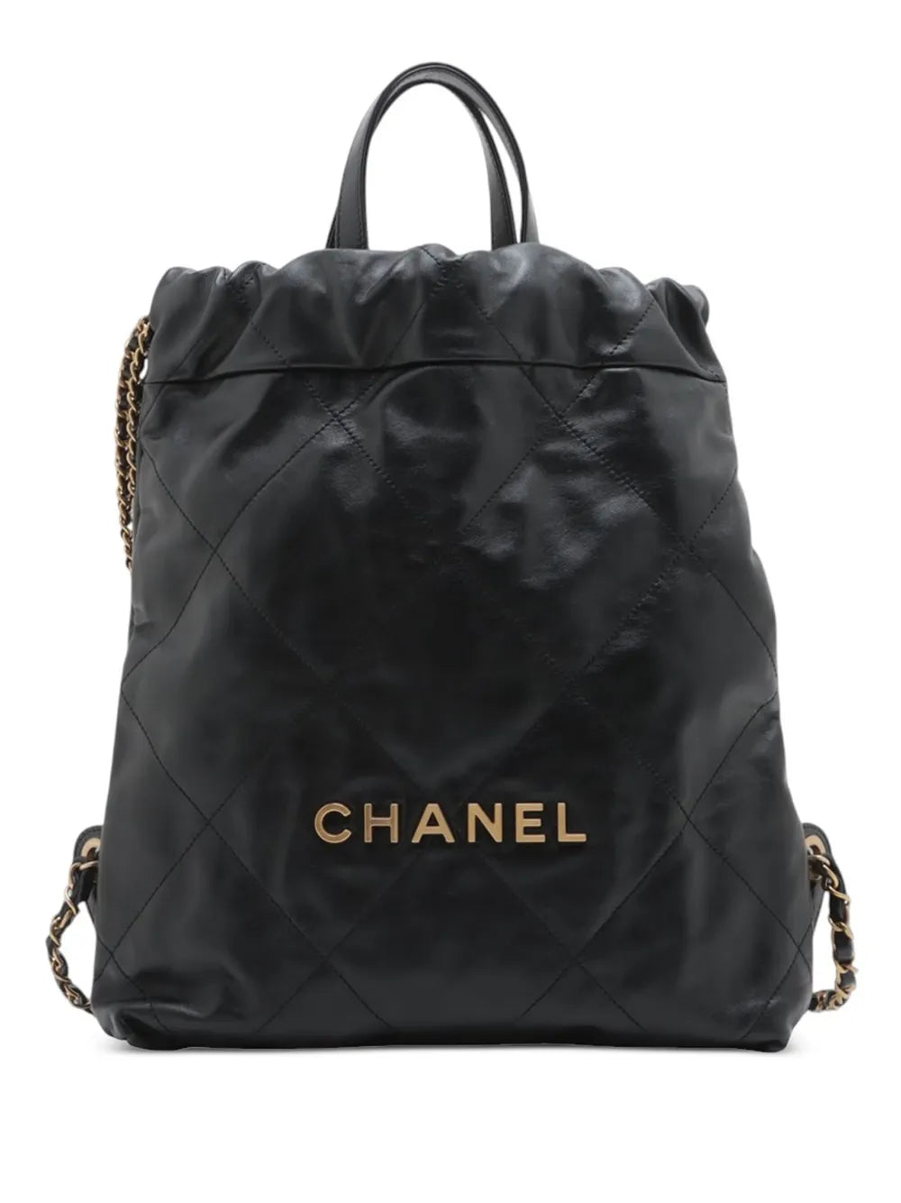 Pre-OwnedCHANEL Pre-Owned2021-2025 Small Shiny Quilted Calfskin 22 backpack