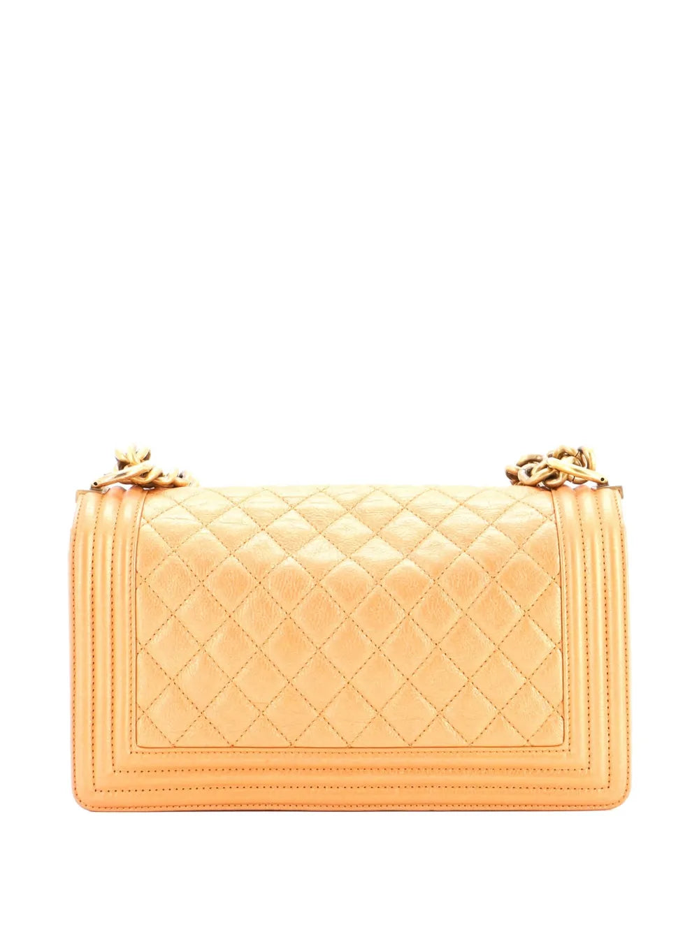 Pre-OwnedCHANEL Pre-OwnedBoy Flap Bag Quilted Metallic Calfskin Old Medium shoulder bag