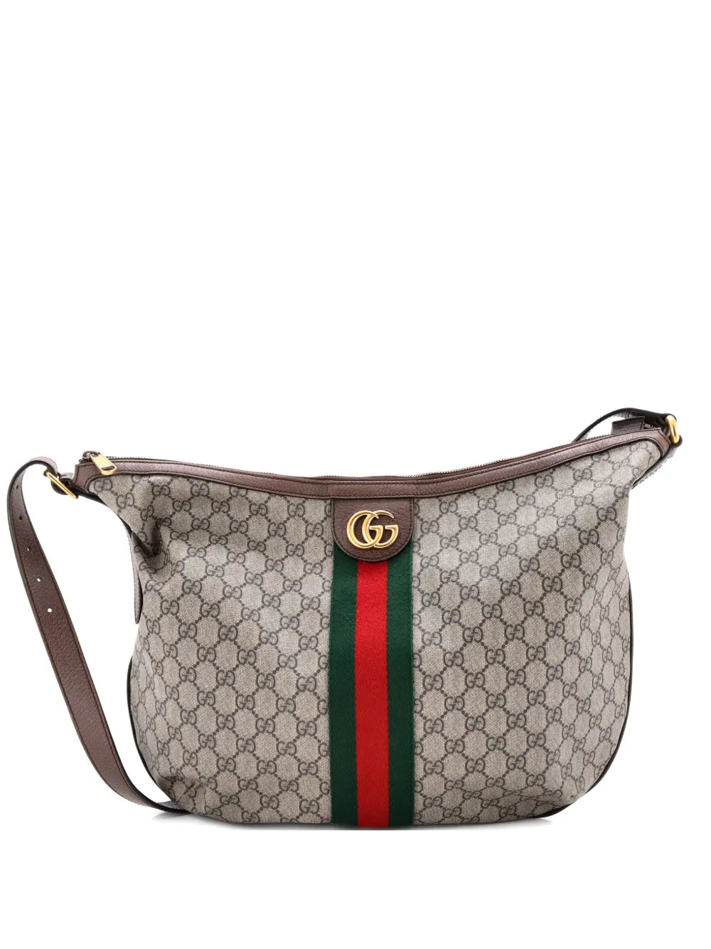 Pre-OwnedGucci Pre-OwnedOphidia Half Moon GG Coated Canvas Large hobo bag