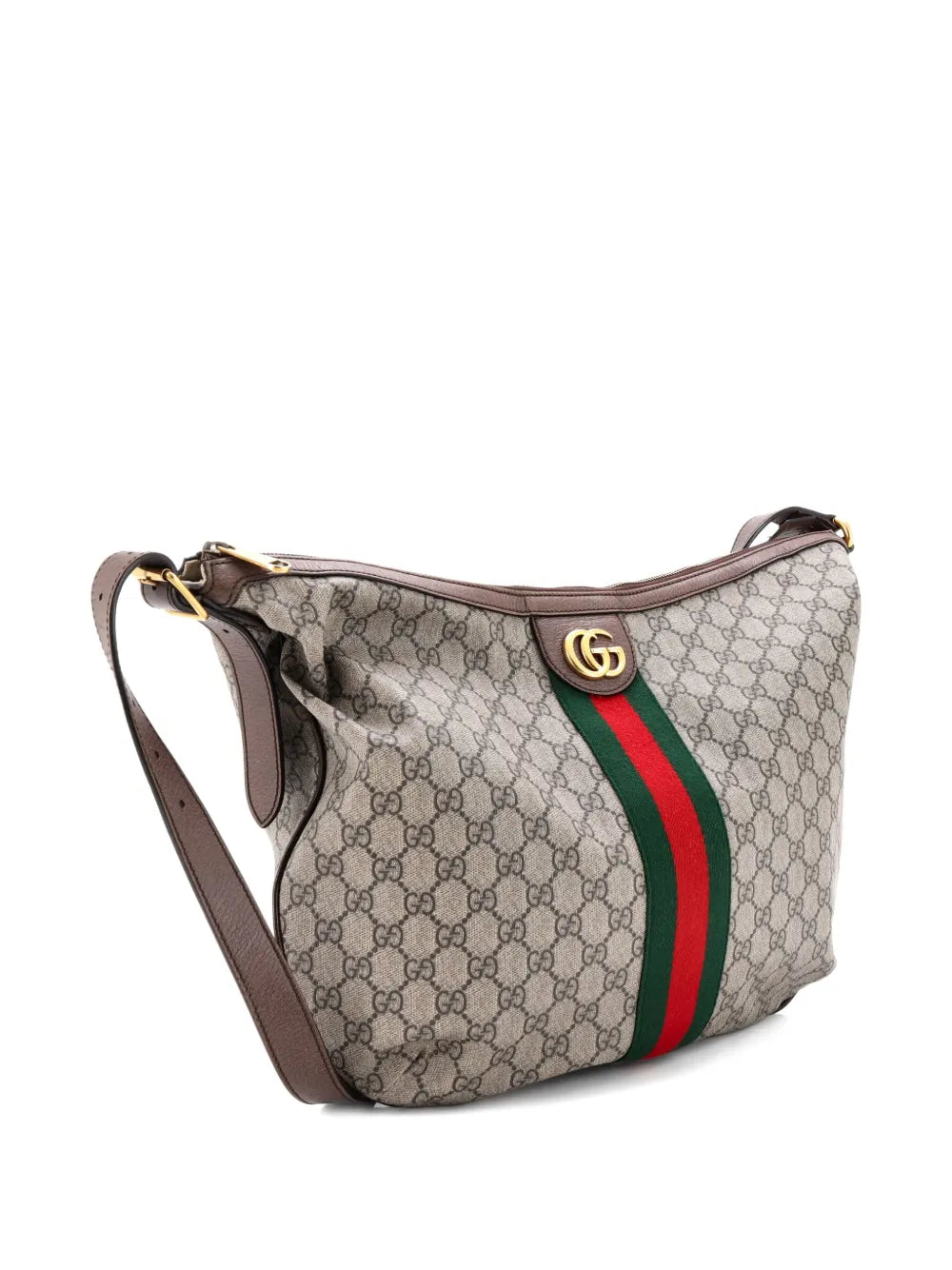 Pre-OwnedGucci Pre-OwnedOphidia Half Moon GG Coated Canvas Large hobo bag