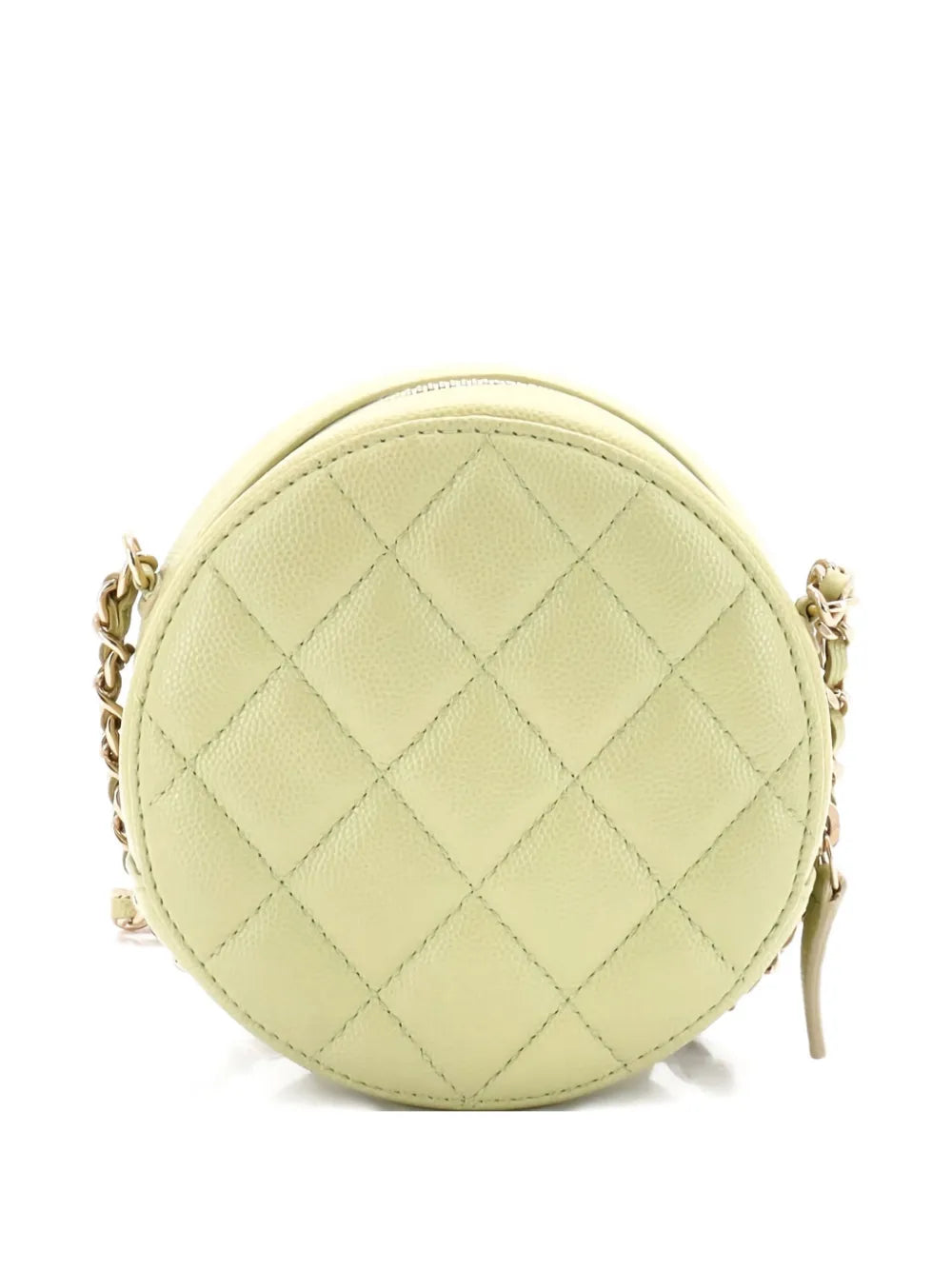 Pre-OwnedCHANEL Pre-OwnedFrench New Wave Round Clutch with Chain Quilted Caviar crossbody bag