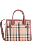 Pre-OwnedBurberry Pre-OwnedTitle Two Handle Vintage Check Canvas and Leather Mini tote bag