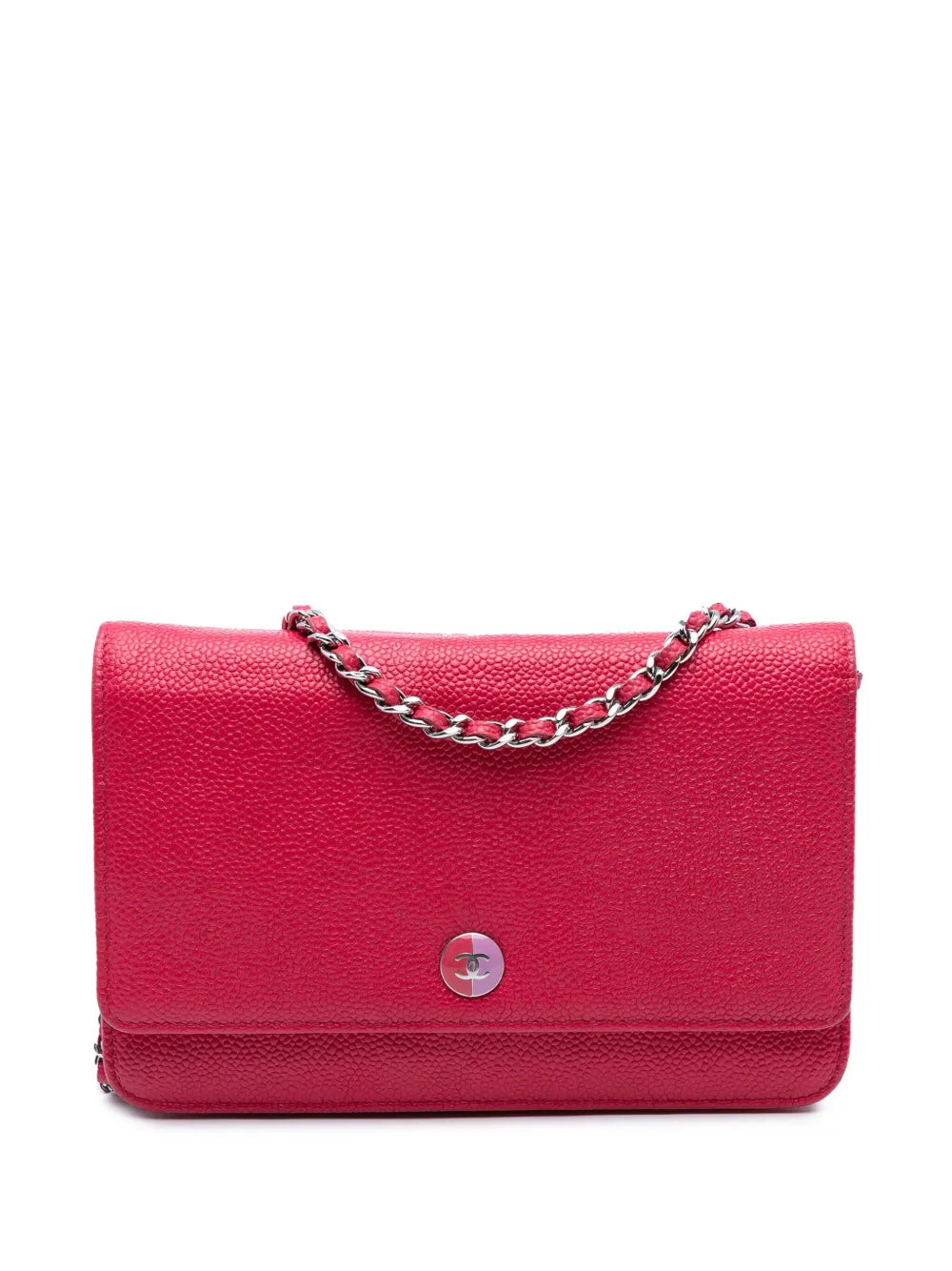 Pre-OwnedCHANEL Pre-Owned2012-2013 Caviar Bicolor CC Wallet On Chain crossbody bag