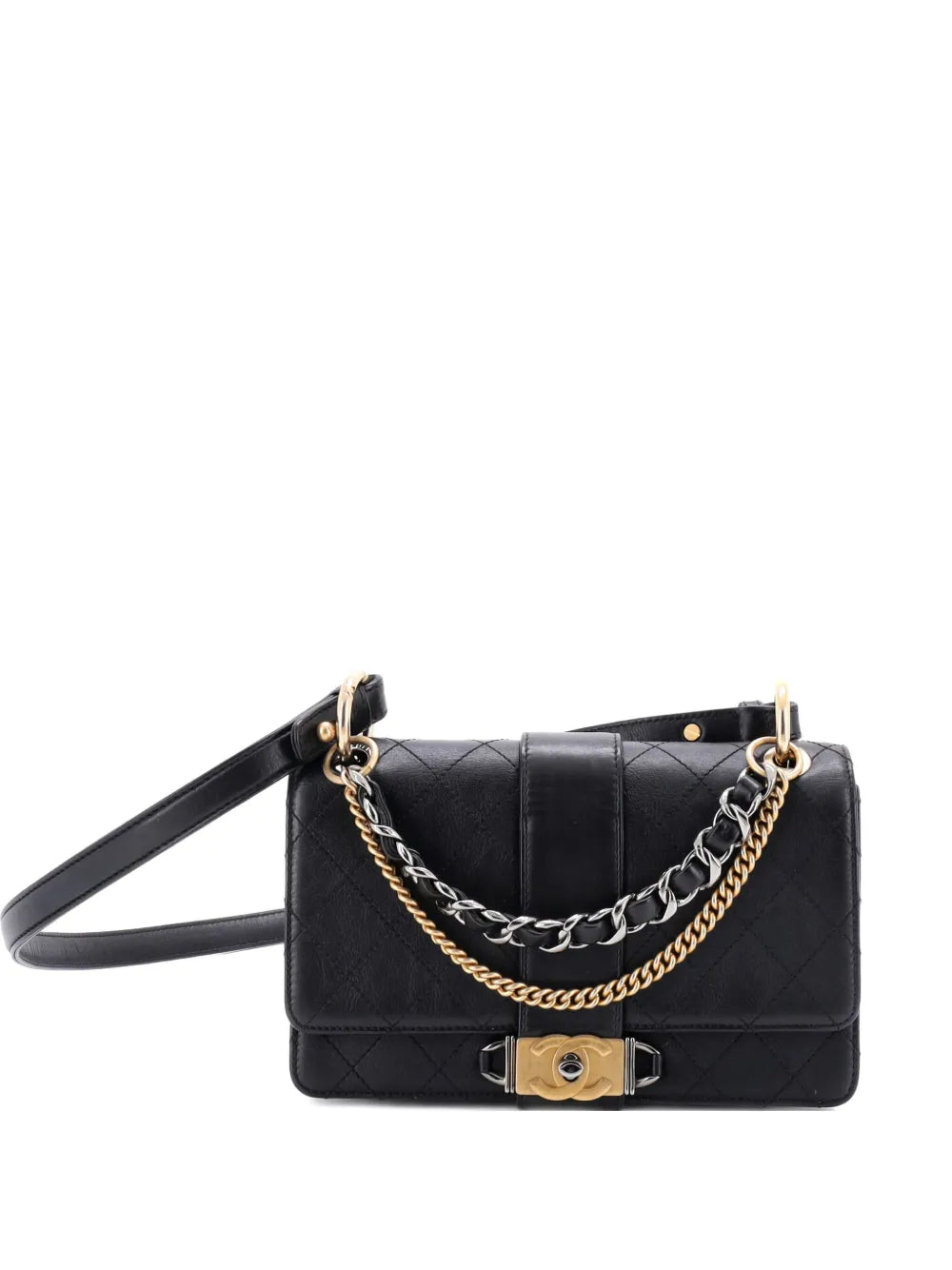 Pre-OwnedCHANEL Pre-OwnedCC Chain Flap Quilted Calfskin Small shoulder bag