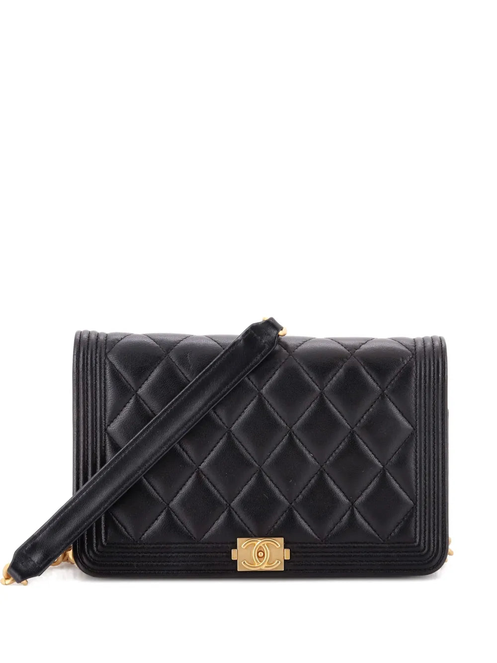 Pre-OwnedCHANEL Pre-OwnedBoy Wallet on Chain Quilted Lambskin crossbody bag