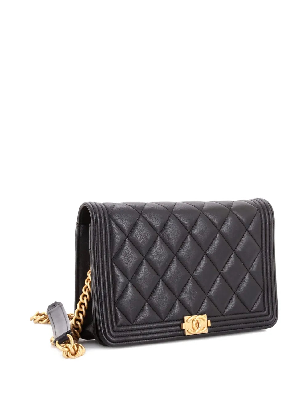 Pre-OwnedCHANEL Pre-OwnedBoy Wallet on Chain Quilted Lambskin crossbody bag