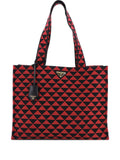 Pre-OwnedPrada Pre-OwnedSymbole Shopper Jacquard Horizontal tote bag
