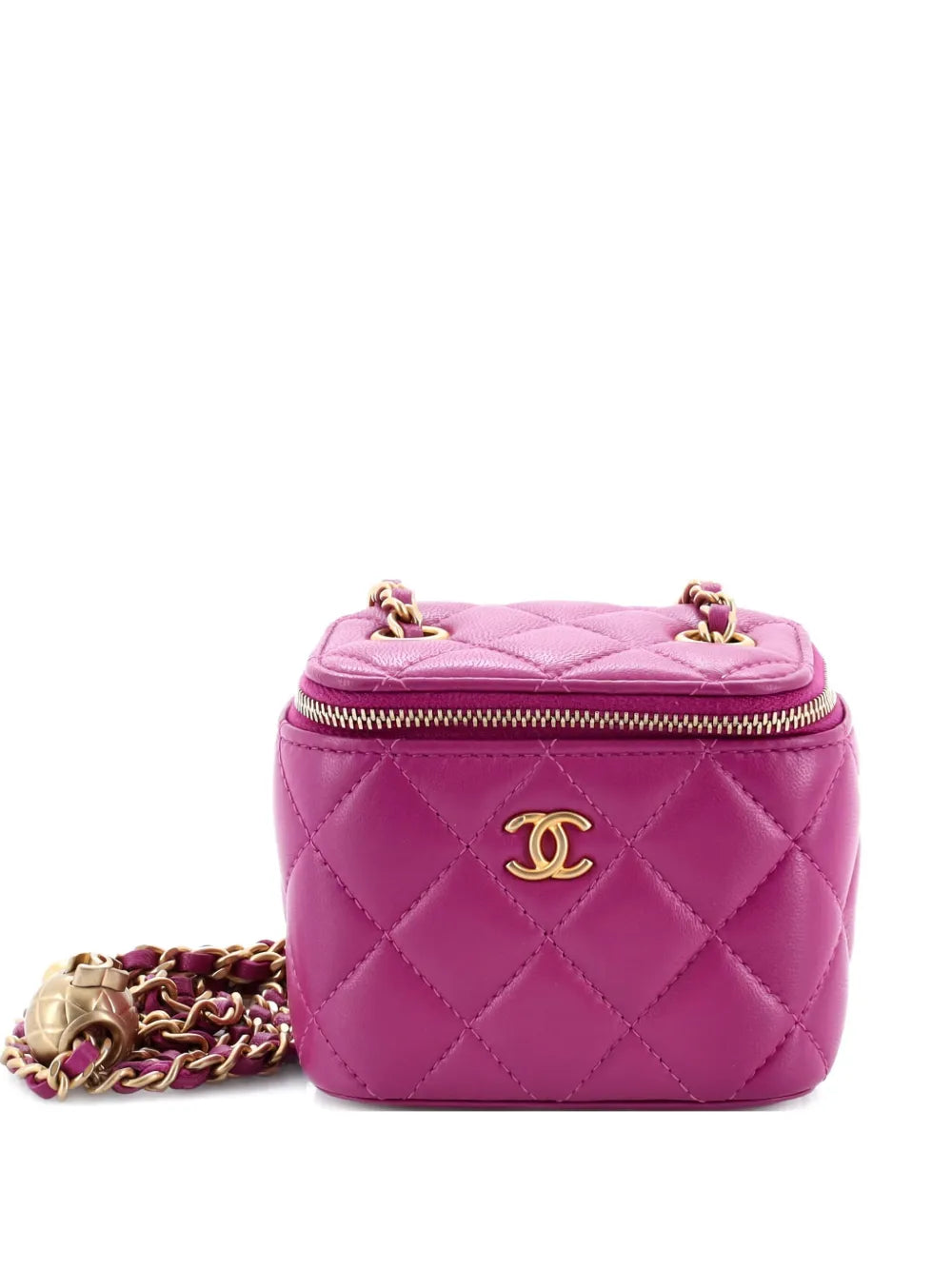 Pre-OwnedCHANEL Pre-OwnedPearl Crush Vanity Case with Chain Quilted Lambskin Mini clutch bag