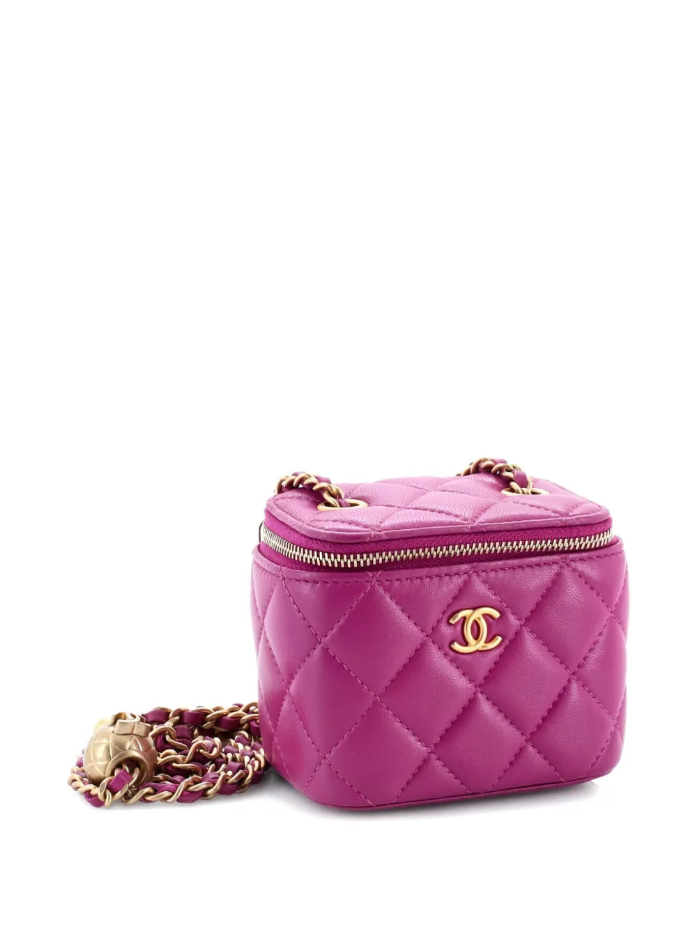 Pre-OwnedCHANEL Pre-OwnedPearl Crush Vanity Case with Chain Quilted Lambskin Mini clutch bag