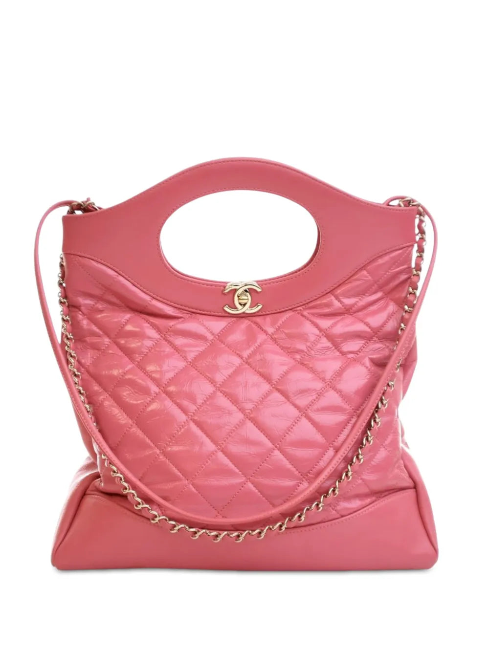 Pre-OwnedCHANEL Pre-Owned2019 Small Shiny Aged Calfskin 31 Shopping Bag satchel